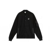 Puma Logotipas Spausdinti Kasdienis beisbolo striukė ilgomis rankovėmis Unisex striukės juodos 677394-01 S black