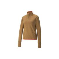 Puma X Helly Hansen Solid Half-Zip Casual Sweatshirt Women Sweatshirt Beige 521205-88 XS brown