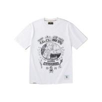 Li Ning Badfive Basketball Series Jiangzuo Wind Flow Print Sports Crew Neck T-Shirt Men Tops White AHSRB69-1 XL