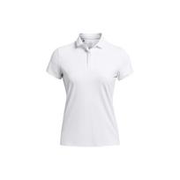 Under Armour Ua Iso-Chill Solid Logo Casual Comfortable Short Sleeve Polo Shirt Women tops White 1382814-100 XS