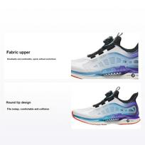 Anta Kids Wind Chaser Breathable Shock Absorbing Durable Low Top Running Shoes Kids sneaker White Black Purple A312425577-1 38