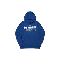 Nike X MLB Collaboration Hoodie Los Angeles Dodgers Letter Logo Print Crew Neck Long Sleeve Kids hoodies Dark-Blue 3Z3B7SBF8-LAD S