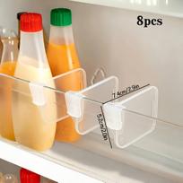 10pcs Multifunctional Refrigerator Side Door Finishing Partition Plate-Thick Transparent Storage Compartment, Space Management 10pcs