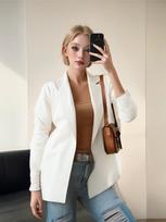 European & American Urban Fashion Women's Long-Sleeve Casual Blazer XXXL juoda