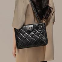 Tote Bag Crossbody Leather Women'S Bag Rhombus High-End Sense Large-Capacity Chain Shoulder Bag Luggage juoda