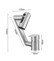 Nickel 304 Stainless Steel Bathroom Basin Faucet Deck Mounted Hot And Cold Mixer Water Bathroom Tap Washbasin Crane For Bathroom