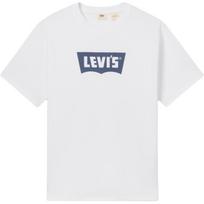 Levis Comfortable Casual Logo Print Ribbed Crew Neck Short Sleeve T-Shirt Unisex T-Shirts White 001AM-0013 S