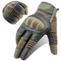 Tactical Full Finger Gloves Men Touch Screen Airsoft Combat Paintball Shooting Hard Shell Bicycle Driving Cycling Camping Glove L armijos žalia spalva