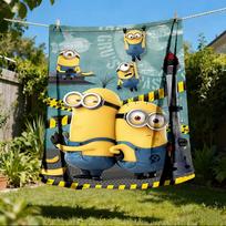 1 vnt. Minionai, Bananų Lauko Flanelinis pledas Mergaitėms Minkštas, Lengvas Mėtomas Pledas Puikiai Tinka Stovyklavimui ir Dovanoti, Skaitmeninis 130x150cm gray
