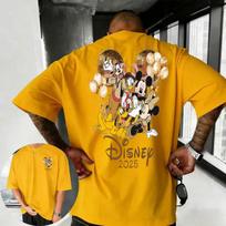 202526 Summer Disney Mickey Mouse and Donald Duck Cartoon Pattern 100 Cotton Printed Tshirt Fashion Casual Mens Clothing S