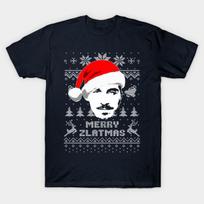 Men Black Print T-shirt Merry Zlatmas No-Cut Heat Transfer Print Cotton Tshirt L tamsiai mėlyna