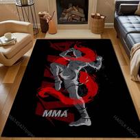 MMA Print Large Area Rug for Bedroom Living Room Modern Home Decor Non Slip Floor Mat Soft Carpet 40x60cm (16x24in)