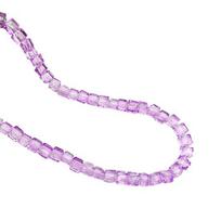 100Pcs 4mm Faceted Cube Beads Electroplated Artificial Crystal Spacer Beads Sparkly Craft Beads for Necklace Earring Bracelet Jewelry Making šviesiai violetinė spalva