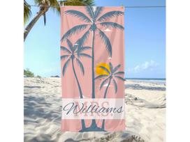 Mr and Mrs Oversized Beach Towel Set Honeymoon Vacation for Married Couple Pool Towel Newlywed Gift For Wifey Hubby W30*H60(CM)