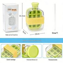 Ice Cube Mold: Portable Two-in-One Water Bottle and Ice Maker