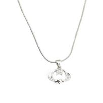 Kpop BTS Saturn Planet Necklace Silver Color Rhinestone Heart Pendant Chain Fashion Jewelry Gift for ARMY Women Girls