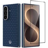Benks Dėklas Magnetic Armor Grid Air Grand Combo (C.K.FL.SA.BE.0051) skirtas Samsung Galaxy Z Fold 8 Ultra mėlynos spalvos