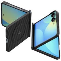 Dėklas Spigen Air Skin Aramid Mag MagSafe skirtas Samsung Galaxy Z Flip8 juodos spalvos