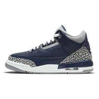Air Jordan 3 Retro GS Georgetown Vaikų sportbačiai Mėlyni Midnight-Navy Cement-Grey 398614-401 36
