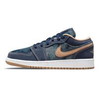 Air Jordan 1 Low SE GS Džinsiniai Vaikų Kedai Mėlyni Midnight-Navy Muslin DM4692-400 36 black
