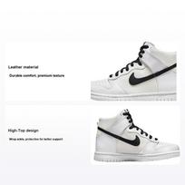 Nike Dunk High GS Atvirkštinis Panda Vaikų Kedai Baltas Summit-White Juodas DB2179-108 37.5 white