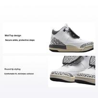 Air Jordan 3 Retro TD Hide N Sneak Kūdikio sportbačiai Balti Juodi Geležiniai FB4415-100 27