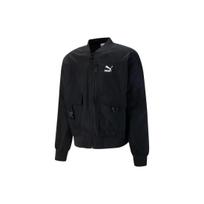 Puma Solid Color Print Logo Zip Jacket Men Outerwear Black 535584-01 L black