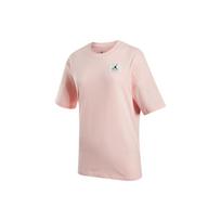 Jordan Essentials Solid Logo Loose Round Neck Short Sleeve Drop Shoulder T-Shirt Women Tops Light-Pink FV1133-621 L white