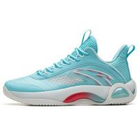 Anta Cement Bubble 2.0 Fabric Leather Shock Absorption Non-Slip Wear-Resistant Supportive Low-Top Basketball Shoes Men Sneakers Blue White 112231611-1 44.5 white