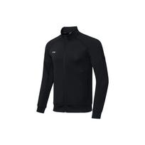Li Ning Ping Pong Series Solid Color Logo Cardigan Sweatshirt Men sweatshirt Black AWDR749-2 S black