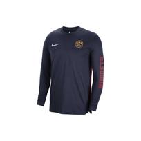 Nike Denver Nuggets Logo Print Quick-Dry Breathable Long Sleeve Retro T-Shirt Unisex Tops Navy-Blue FB3477-419 M black