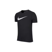 Nike Dry Swoosh Pebble Solid Color Loose Fit Logo Print Crew Neck Short Sleeve T-Shirt Men Tops Black AA4526-010 XXL