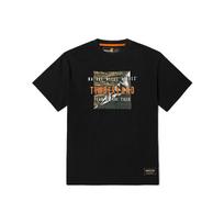 Timberland American Vintage Casual Camouflage Print Loose T-Shirt Men Tops Black A27GE-001 L gray