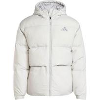Adidas FW24 Basic Down Series Water-Resistant Sports Casual Hooded Cotton Jacket Men Jacket Light-Gray JG5941 XL white