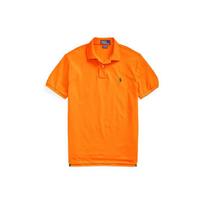 Polo Ralph Lauren SS22 Vienspalvis su išsiuvinėtu logotipu Pusiau sagomis Megztinis trumpomis rankovėmis Polo marškinėliai Vyriški viršutiniai drabužiai Oranžinis MNPOKNI1N820669-800 S orange