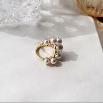Fashion Big Geometric Pearl Paved Rings For Women 2021 New Jewelry Personality Statement Open Ring Adjustable Bijoux KTJ