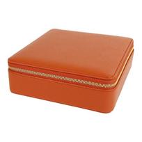 Color Chart Leather Eyeglasses Case 4 Lantern (Holds Pairs) (73 Cherry) raudona