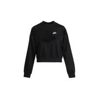 Nike Heritage Crew Velour Long Sleeve Sweatshirt Women Tops Black CZ1877-010 S black