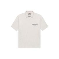 Fear Of God Essentials Logo Short Sleeve Polo Shirt Unisex Tops Light-Oatmeal FOG-FW21-594 S white
