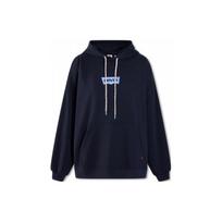 Levis Solid Color Hooded Drawstring Long Sleeve Sweatshirt Women sweatshirt Blue A3397-0009 S