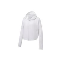 Lining UPF 50+ Solid Color Zip Long Sleeve Hooded Sun Protection Jacket Women jackets Standard-White AWDT298-1 S white