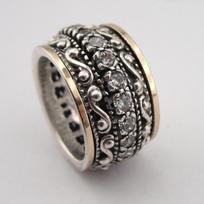 Luxury Vintage Ethnic Carved Wide Index Finger Ring Ring Decorated Women's Ring AVE 6