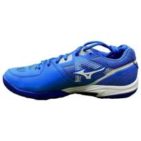 Mizuno Sky Plus 2 Fabric Leather Non-Slip Wear-Resistant Breathable Low-Top Badminton Shoes Unisex sneaker Blue White 71GA224001 44.5