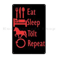 Icelandic Horse Iceland Horse T%C3%B6lt Pony Merch Metal Signs Garage Wall Cave Funny Character Club Tin Sign Poster 20x30cm（7.8x11.8inch）