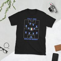 Italy 2006 World Cup Football Soccer Champions Short-Sleeve Unisex T-Shirt M black