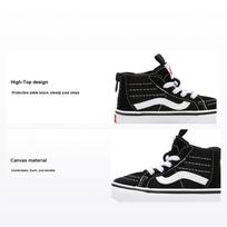 Vans Sk8-Hi Toddler Black Baby Sneakers White VN000XG5Y28 26