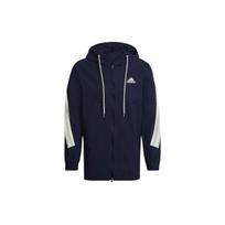 Adidas 3-Stripes Tape Jacket, Casual Sport Hooded Men Outerwear Navy GM3835 M