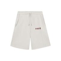 Li-Ning Vital Essential Solid Color Text Embroidery Loose Straight Shorts Men Bottoms Grey AKSSA87-3 M