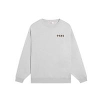 Li-Ning Vital Essential Embroidered Logo Crew Neck Sweatshirt Unisex Tops Floral-Grey AWDSC99-6 L
