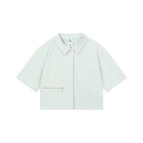 Nike Sportswear Dri-FIT Tech Pack Woven Collar Short Sleeve Shirt With Zipper, Quick-Dry and Breathable Women Tops Light-Silver DV8241-034 M white